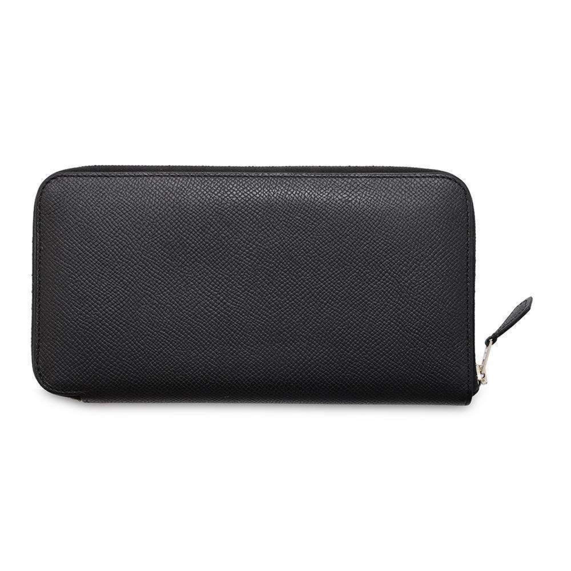 Hermes Long Wallet Azap Silk In Black Epson X Stamp