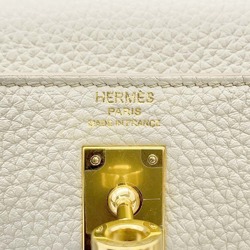 Hermes handbag Kelly 25, in-stitched, beton, Togo, U-stamped, 2-way shoulder