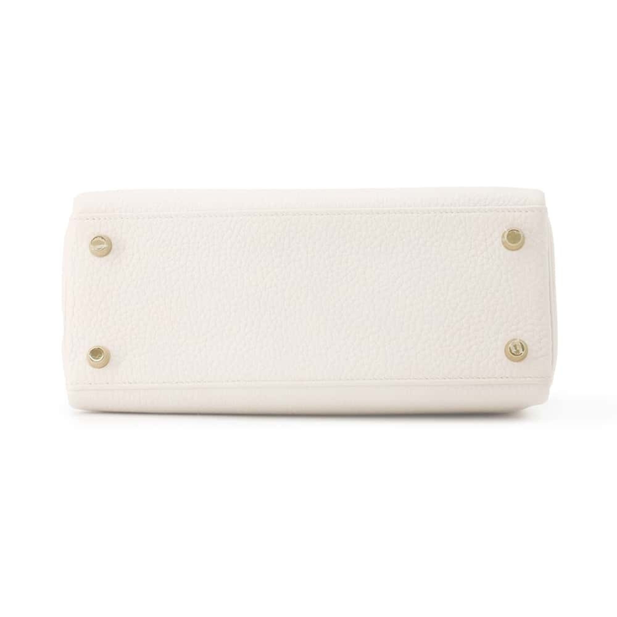 Hermes handbag Kelly 25, in-stitched, beton, Togo, U-stamped, 2-way shoulder