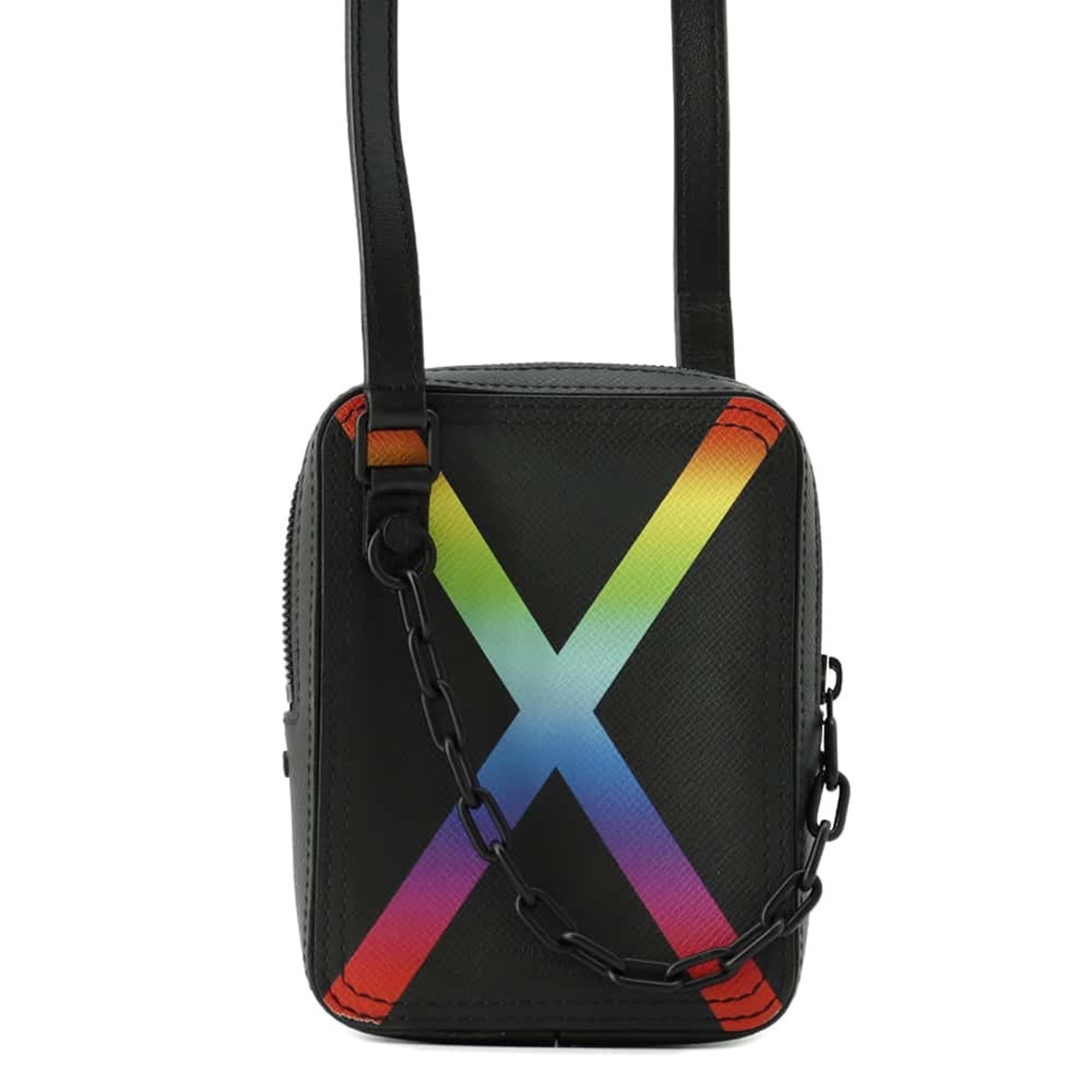 Louis Vuitton Shoulder Bag Taiga Rainbow Danube M30332 LOUIS VUITTON Black