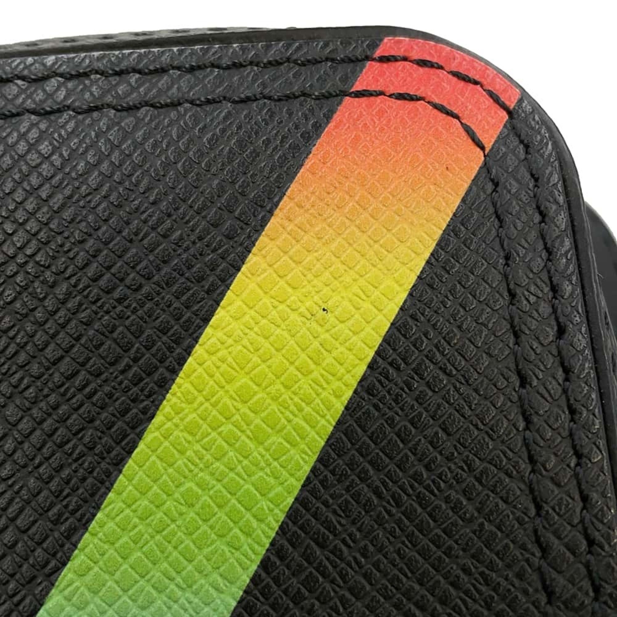 Louis Vuitton Shoulder Bag Taiga Rainbow Danube M30332 LOUIS VUITTON Black