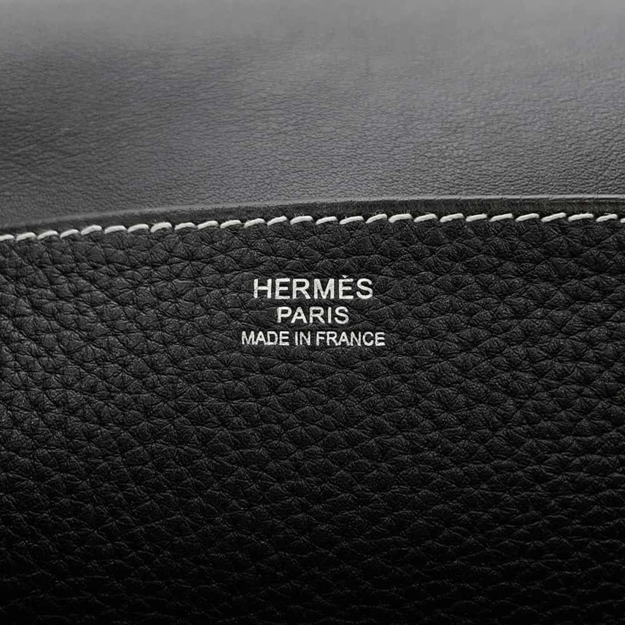 Hermes Handbag Arzan 31 Black Taurillon Clemence X Stamp 2way Shoulder