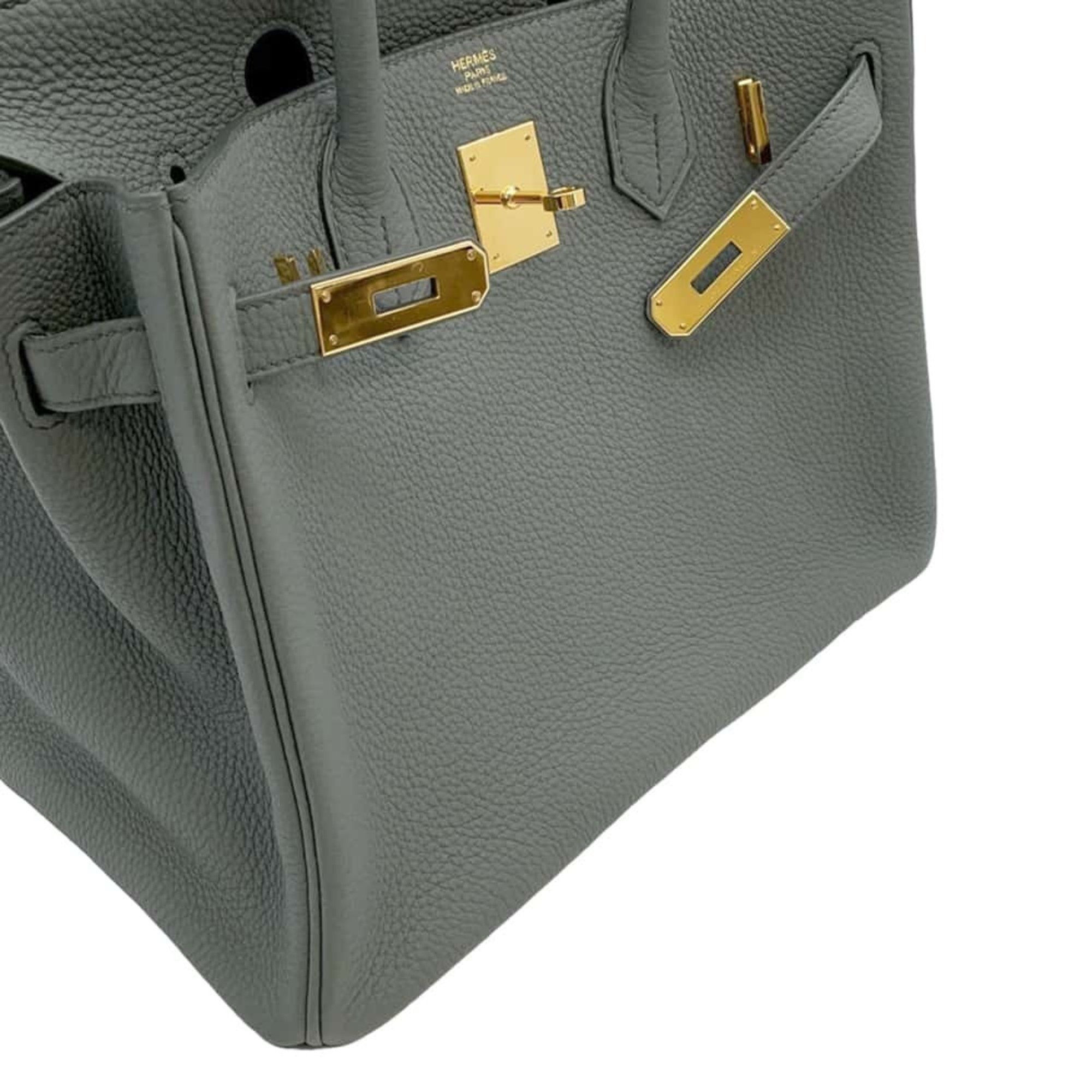 Hermes Birkin 30 Handbag Vert Amande Togo D Stamp HERMES