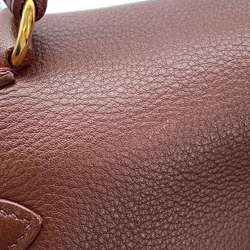 Hermes handbag Kelly 28, in-stitched, Noisette, Togo, A stamp, 2-way shoulder bag