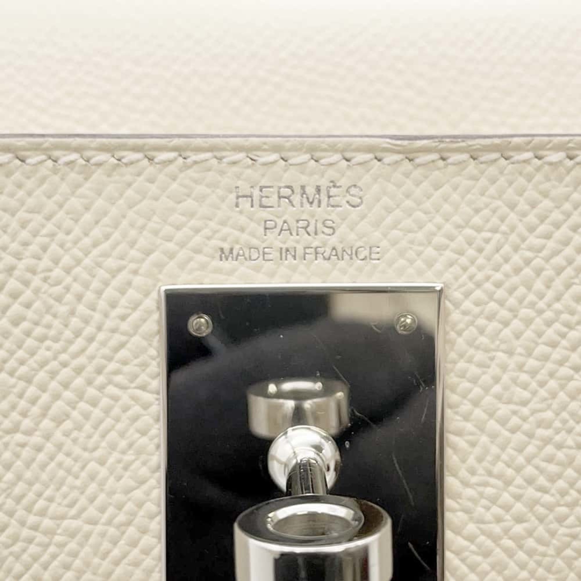 Hermes handbag Kelly 28, outside stitching, nata, Epson, U stamp, 2-way shoulder