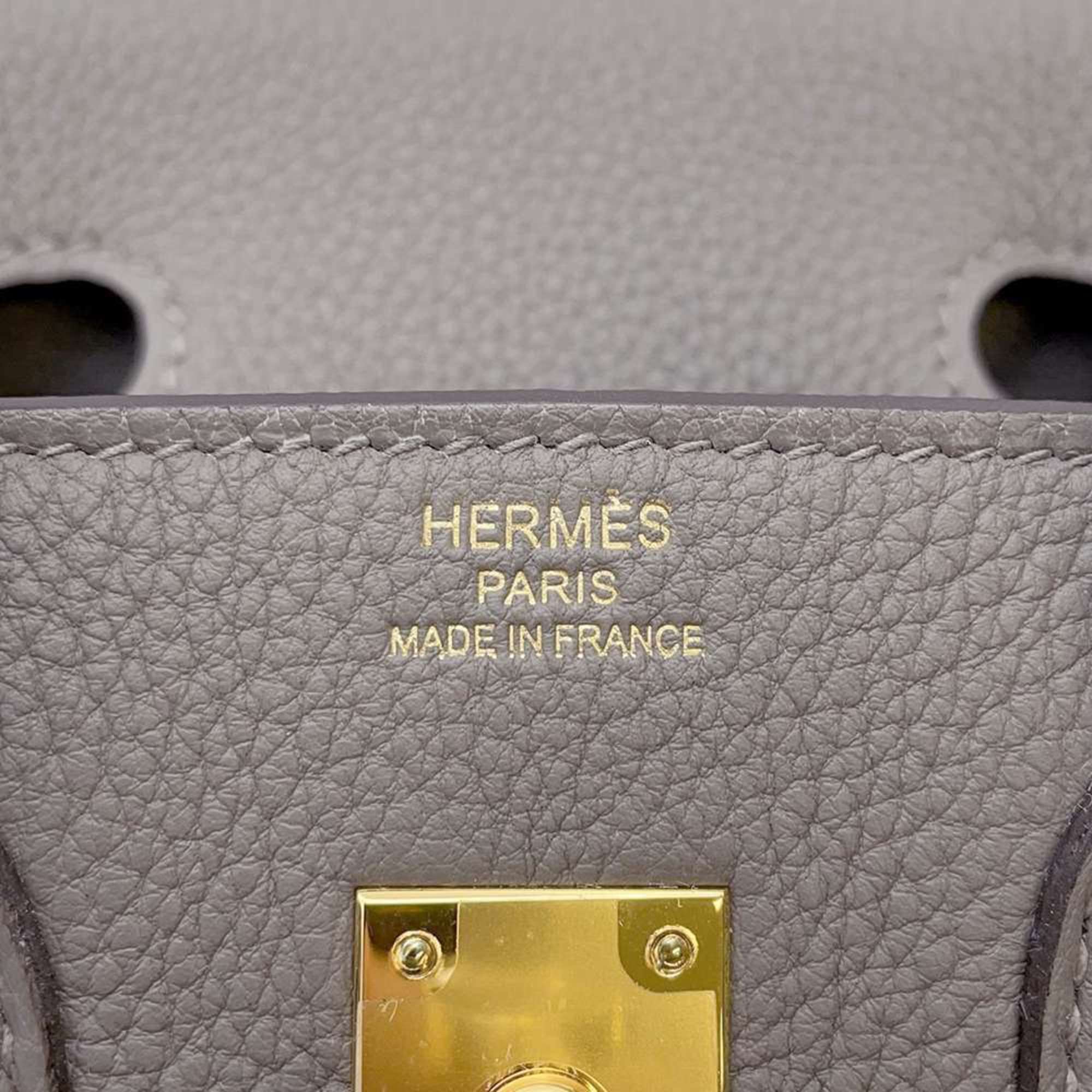 Hermes Birkin 25 Handbag Grimeyer Togo W Stamp HERMES