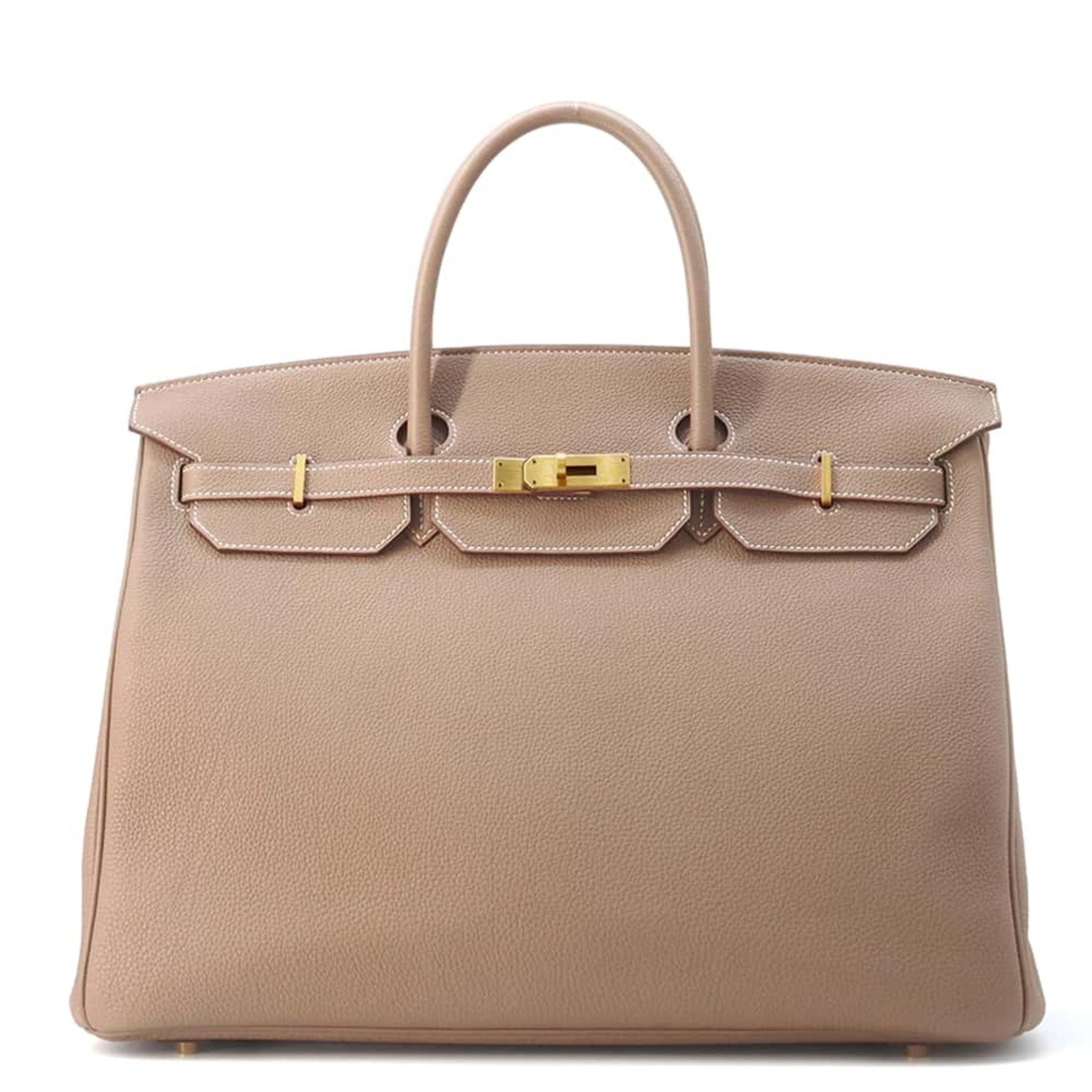 Hermes Birkin 40 Handbag Etoupe Matte Togo C Stamp HERMES Bag SPO