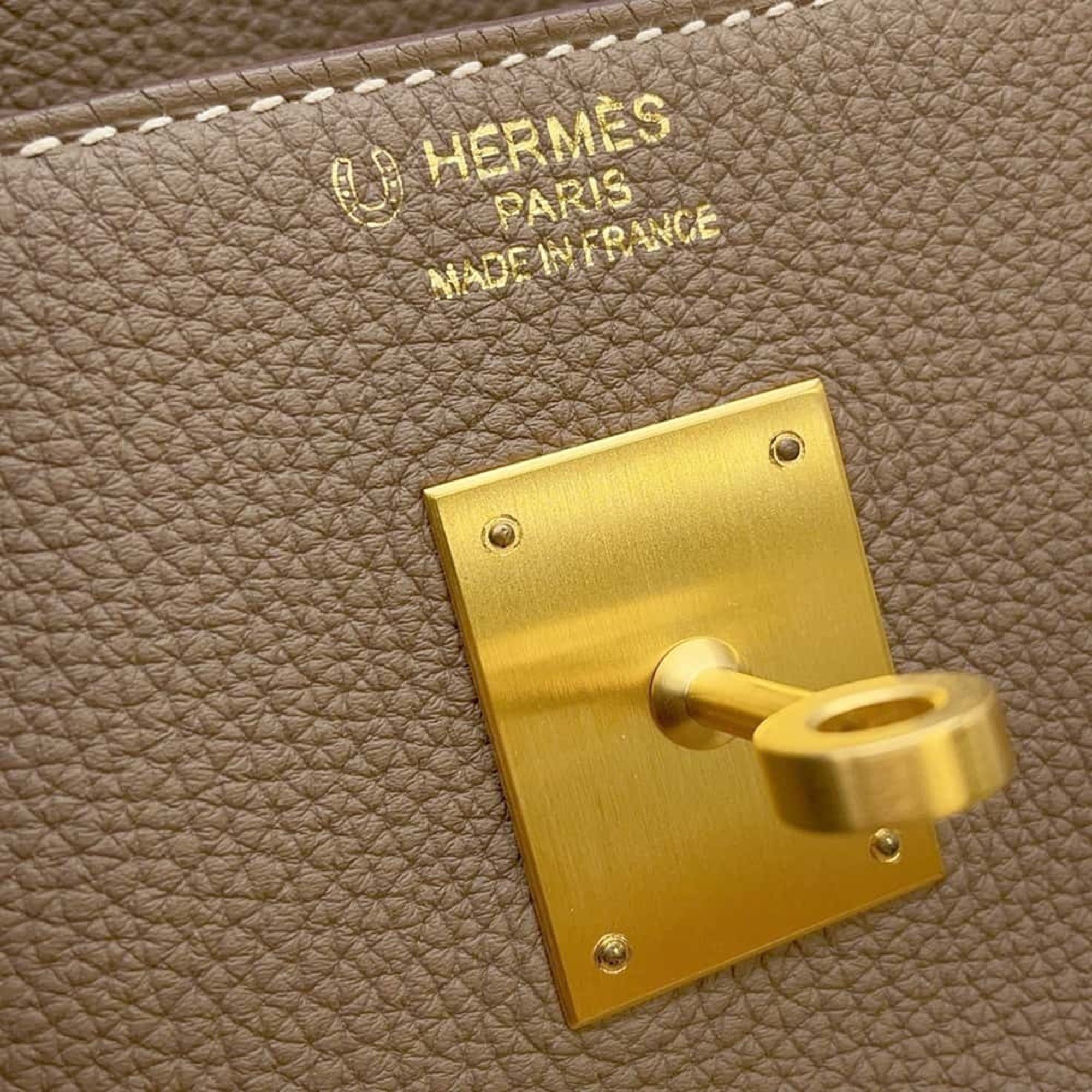 Hermes Birkin 40 Handbag Etoupe Matte Togo C Stamp HERMES Bag SPO