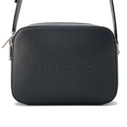 Salvatore Ferragamo Shoulder Bag Camera Case Calf Leather 241465 Black