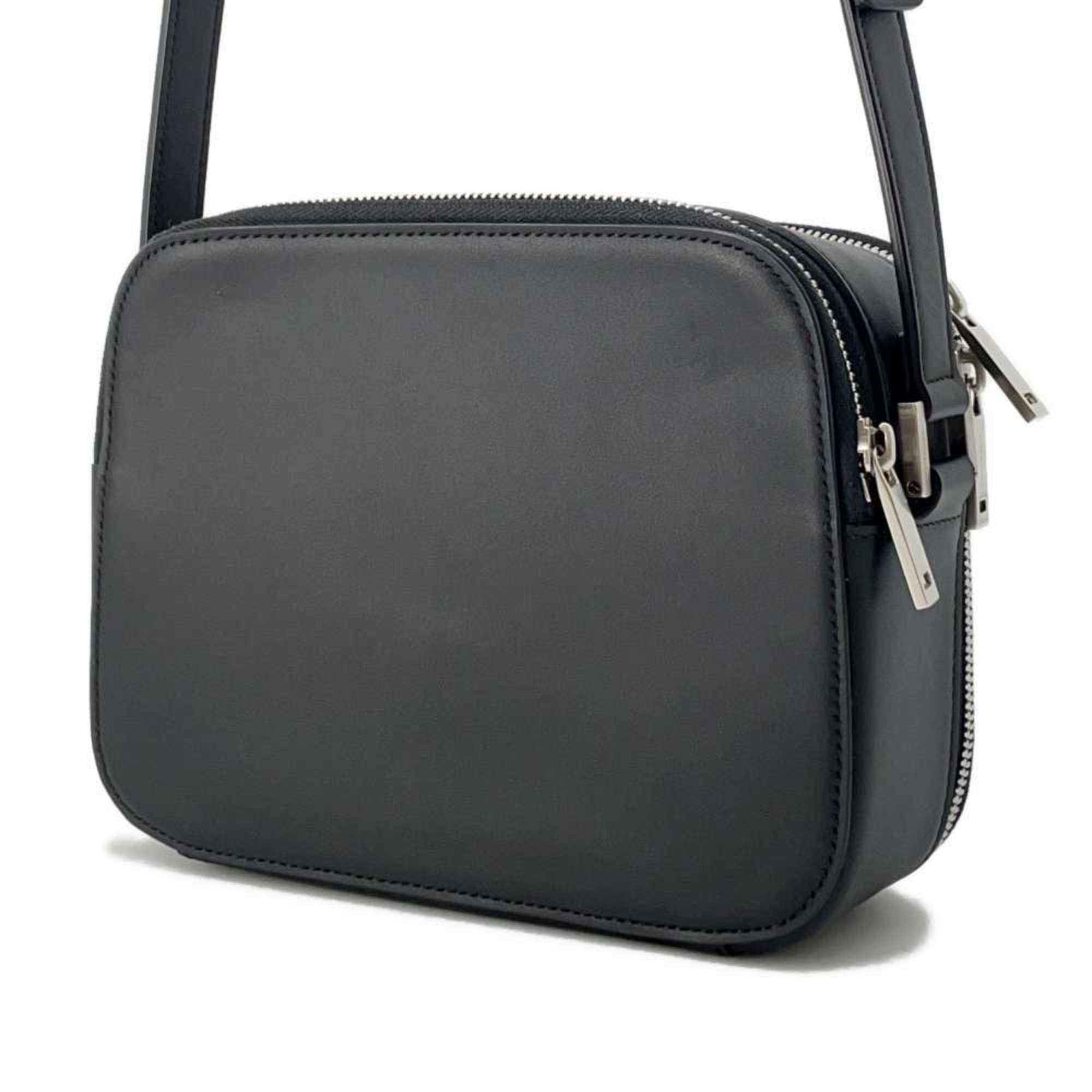 Salvatore Ferragamo Shoulder Bag Camera Case Calf Leather 241465 Black