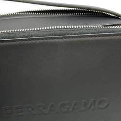 Salvatore Ferragamo Shoulder Bag Camera Case Calf Leather 241465 Black