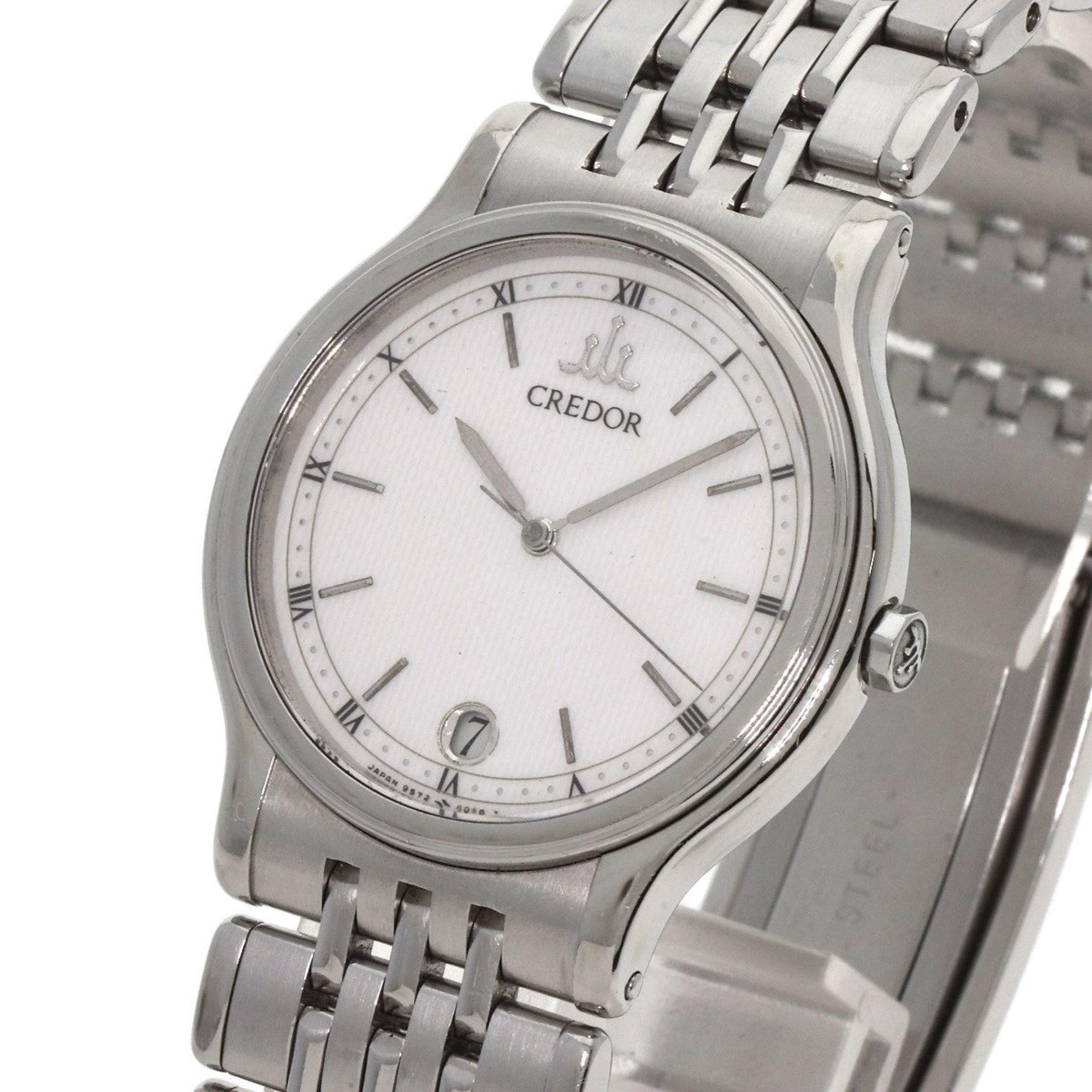 Seiko 9572-6000 Credor Watch Stainless Steel SS Men's SEIKO