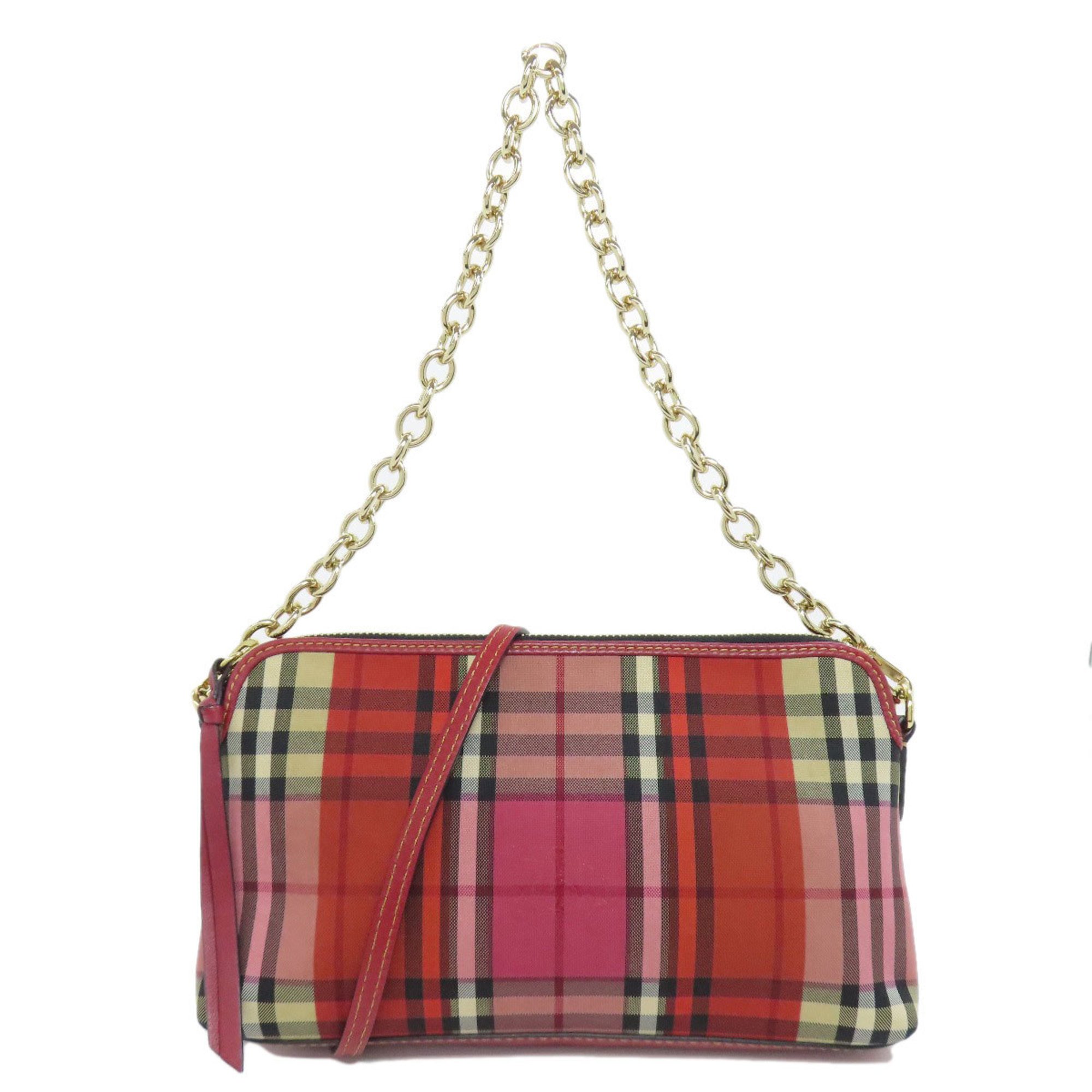 Burberry Checked Shoulder Bag Canvas Women's BURBERRY