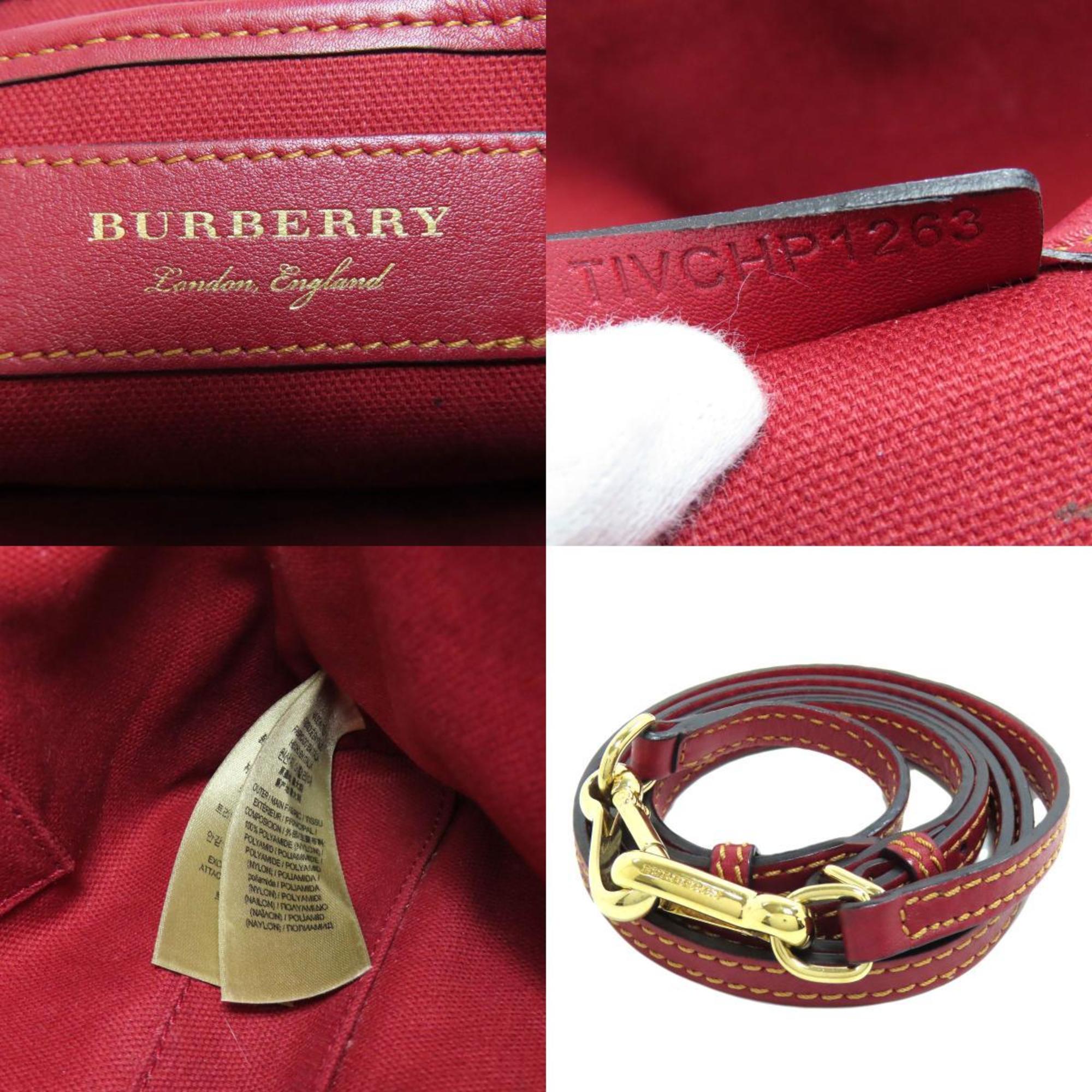 Burberry Checked Shoulder Bag Canvas Women's BURBERRY