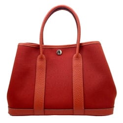 HERMES Garden TPM Toile Canvas Rouge Venetian Duchess Rose Extreme Z Stamp 2021 Tote Bag for Women and Men