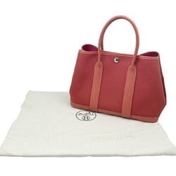 HERMES Garden TPM Toile Canvas Rouge Venetian Duchess Rose Extreme Z Stamp 2021 Tote Bag for Women and Men