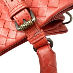 BOTTEGA VENETA Bottega Veneta Intrecciato Baby Roma Leather Red Handbag Bag Women's