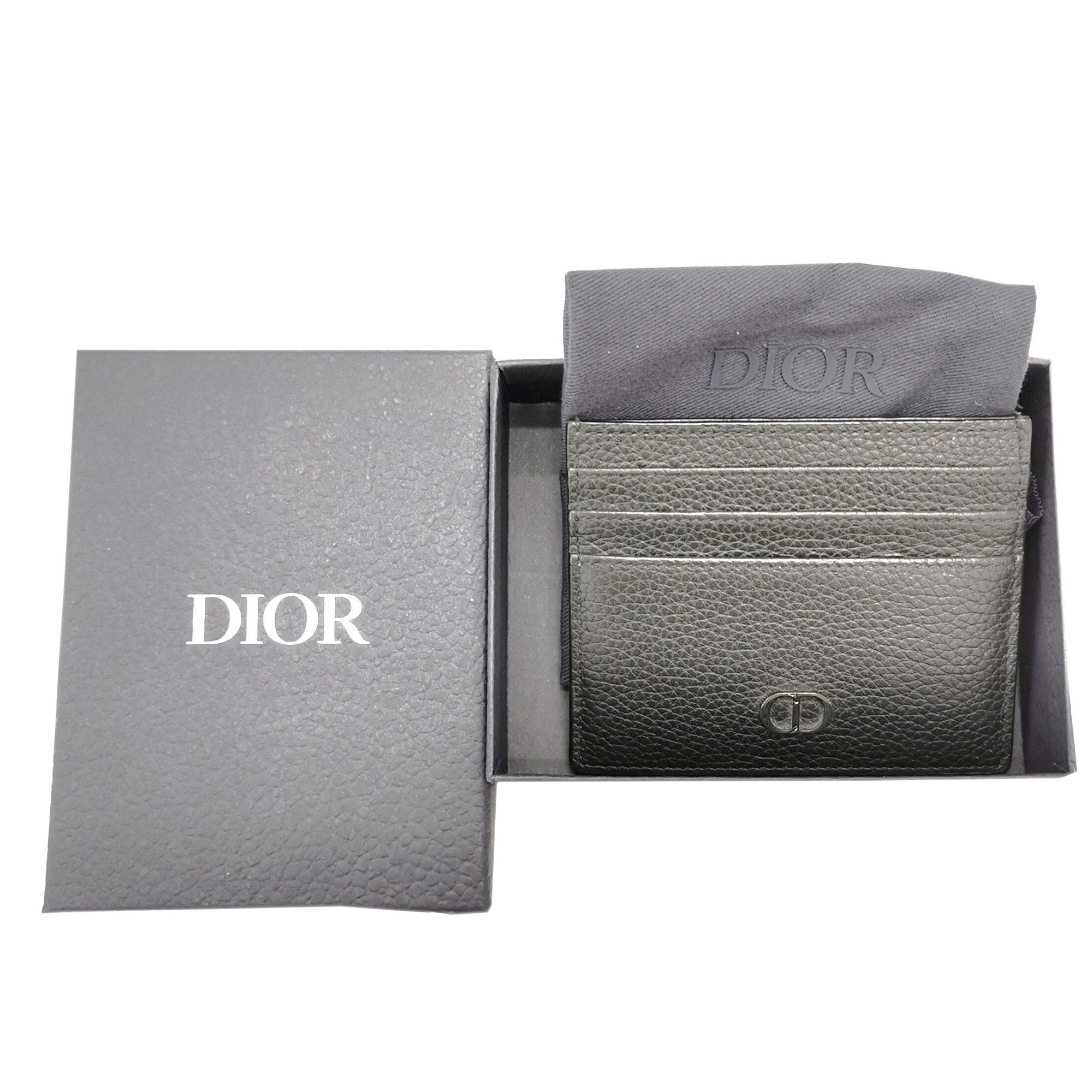 Christian Dior DIOR Card Case Leather Black