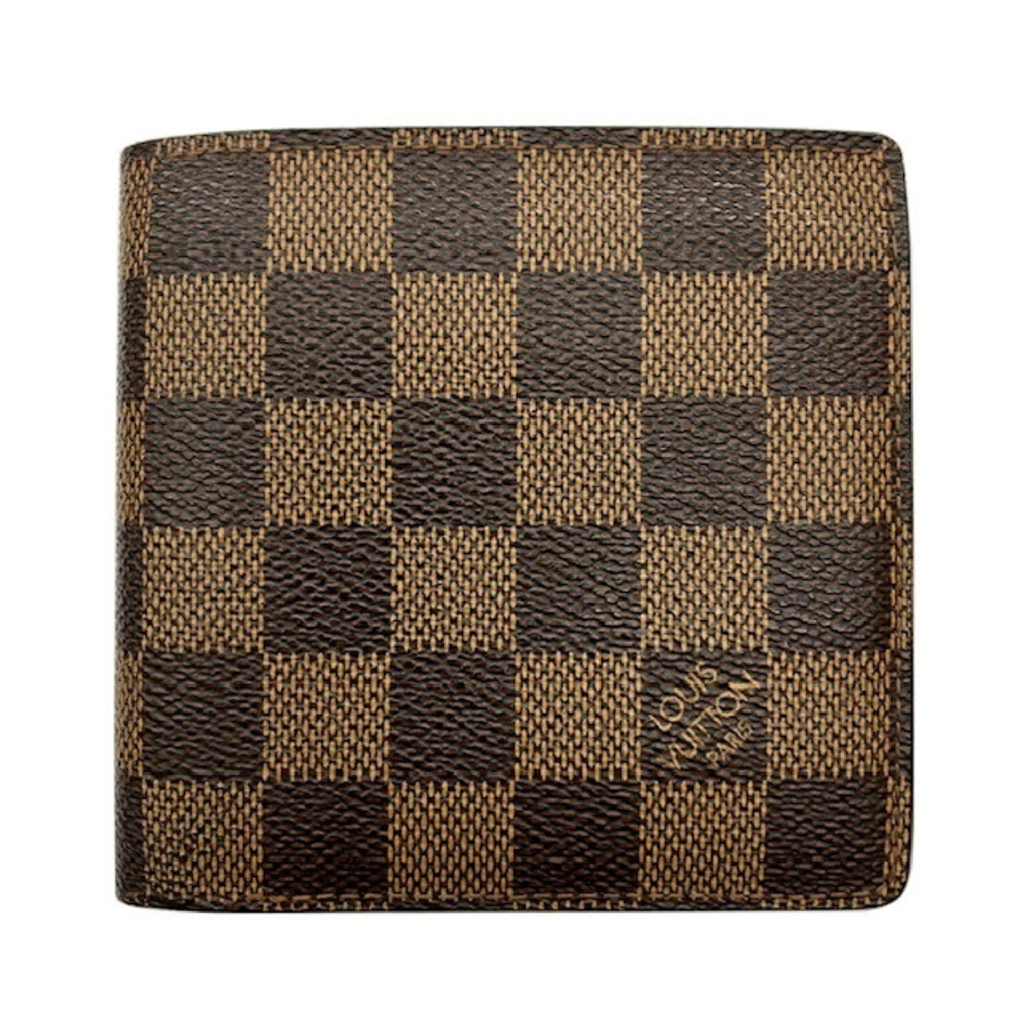 LOUIS VUITTON Louis Vuitton Portefeuille Marco Damier Bi-fold Wallet N61675 CA0014 PVC for Women