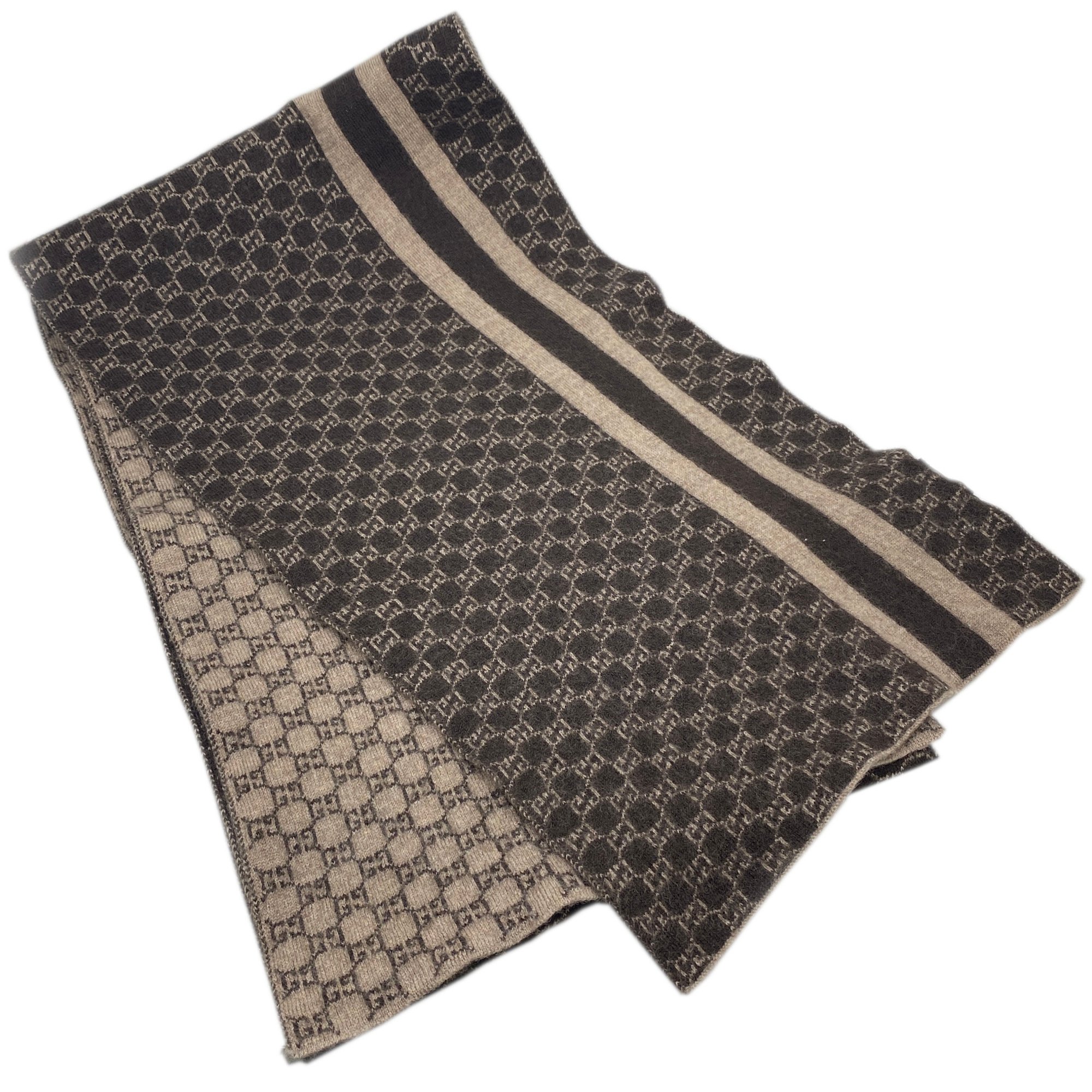 GUCCI Gucci scarf stole shawl GG mark brown beige women's men's