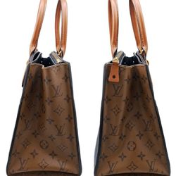 LOUIS VUITTON LV City Steamer MM Handbag Shoulder Monogram Brown Black Women's Men's