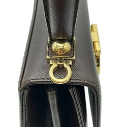 Salvatore Ferragamo Gancini Shoulder Bag AQ-21 2193 Brown Women's Bags