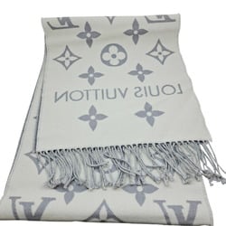 LOUIS VUITTON Louis Vuitton LV Essential Monogram Scarf Stole Grey 100% Wool 22AW Women's Men's