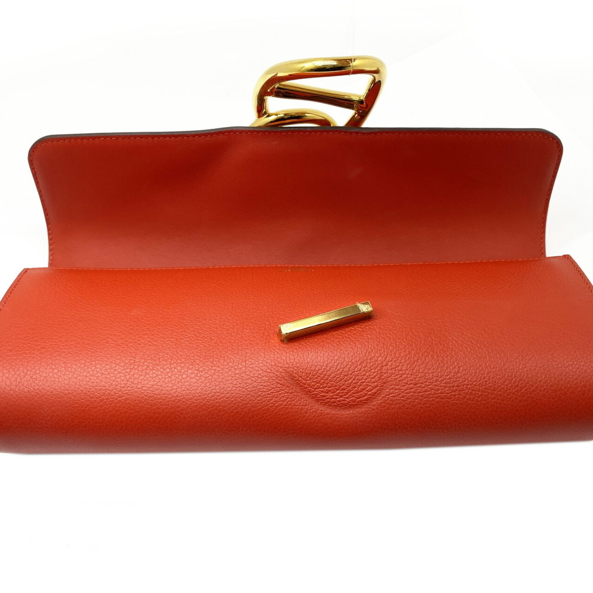 HERMES Hermes Ege Evercolor Red Rouge Tomato Clutch Bag X Stamp 2016 Chaine d'Ancre Women's