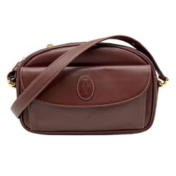 Cartier Must Line Shoulder Bag Leather Bordeaux