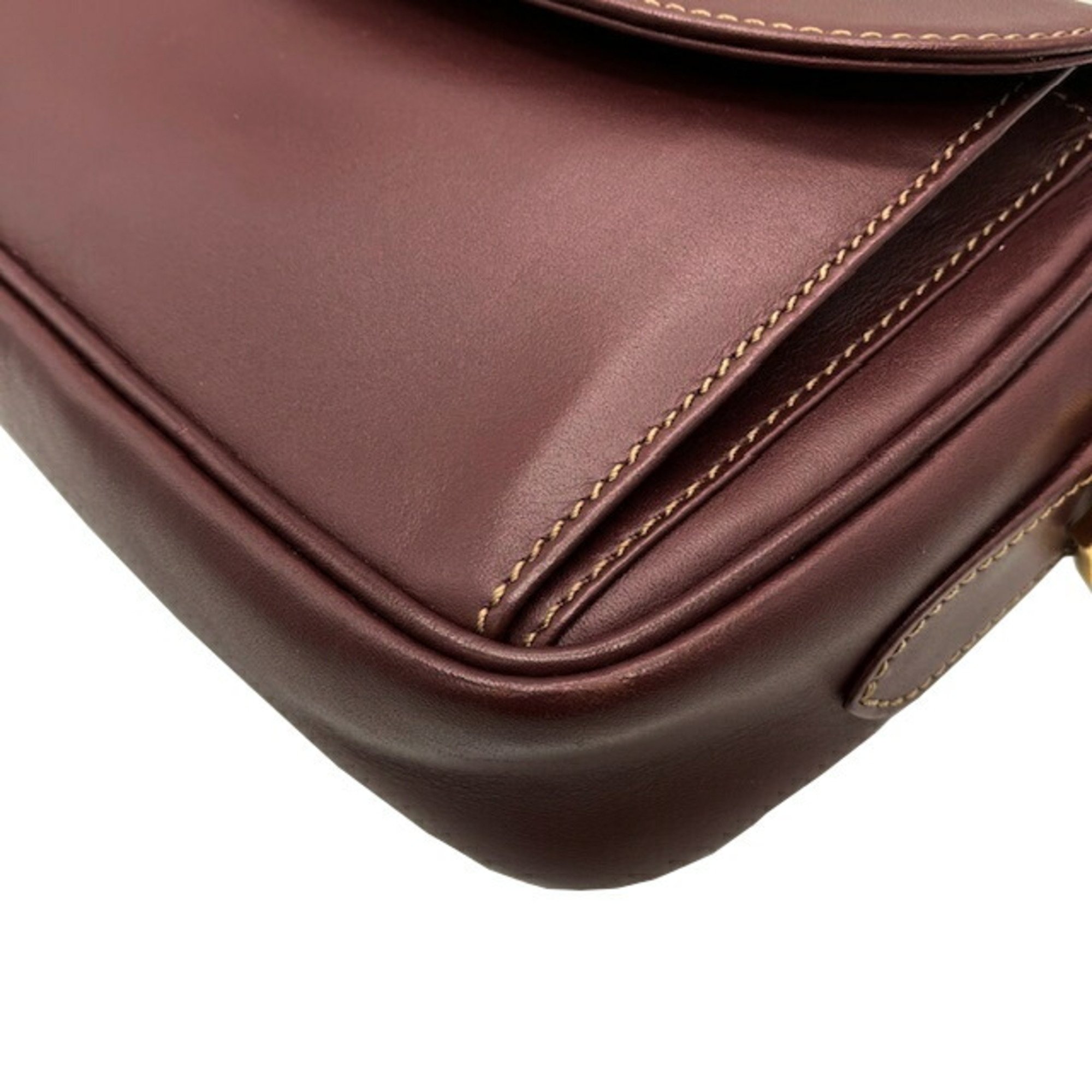 Cartier Must Line Shoulder Bag Leather Bordeaux