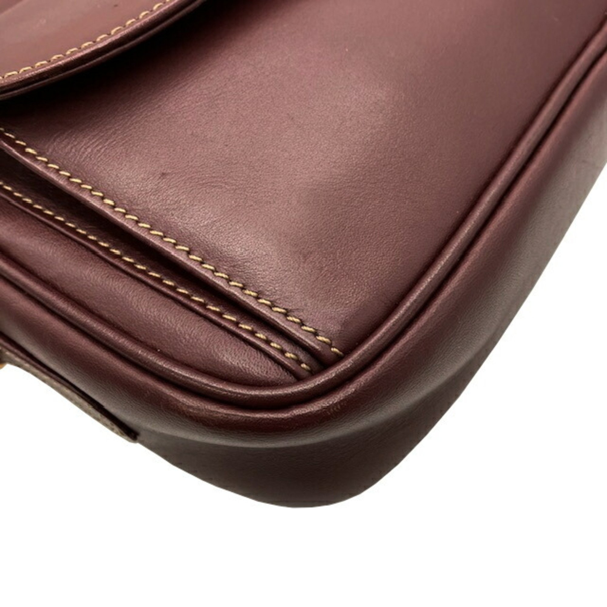 Cartier Must Line Shoulder Bag Leather Bordeaux