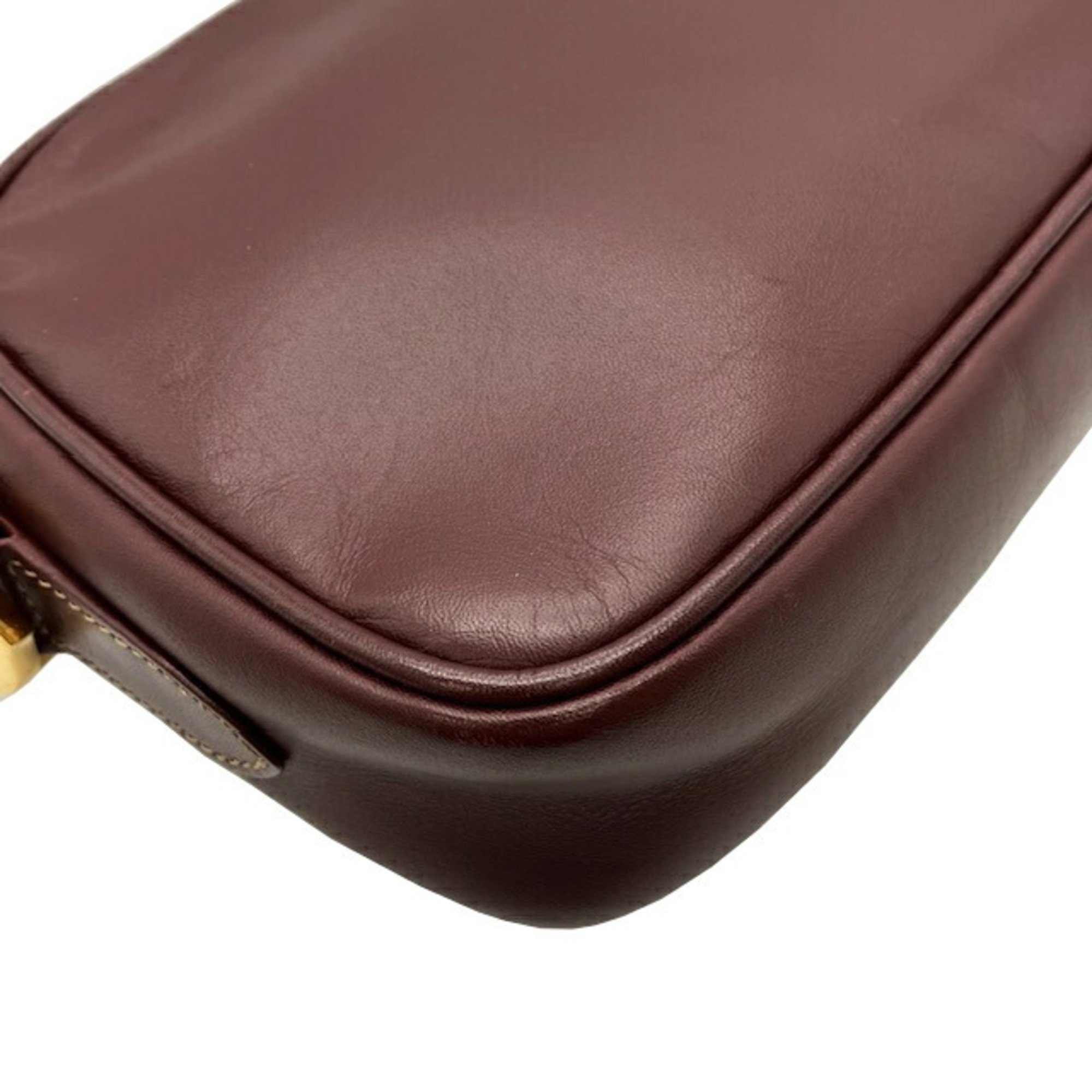 Cartier Must Line Shoulder Bag Leather Bordeaux