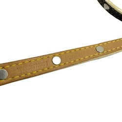 Louis Vuitton LOUIS VUITTON LV Tambour Triple Coiled 28mm Watch Quartz Battery Operated SS Stainless Steel Tanned Leather Belt Light Brown Black Q1212 Women's