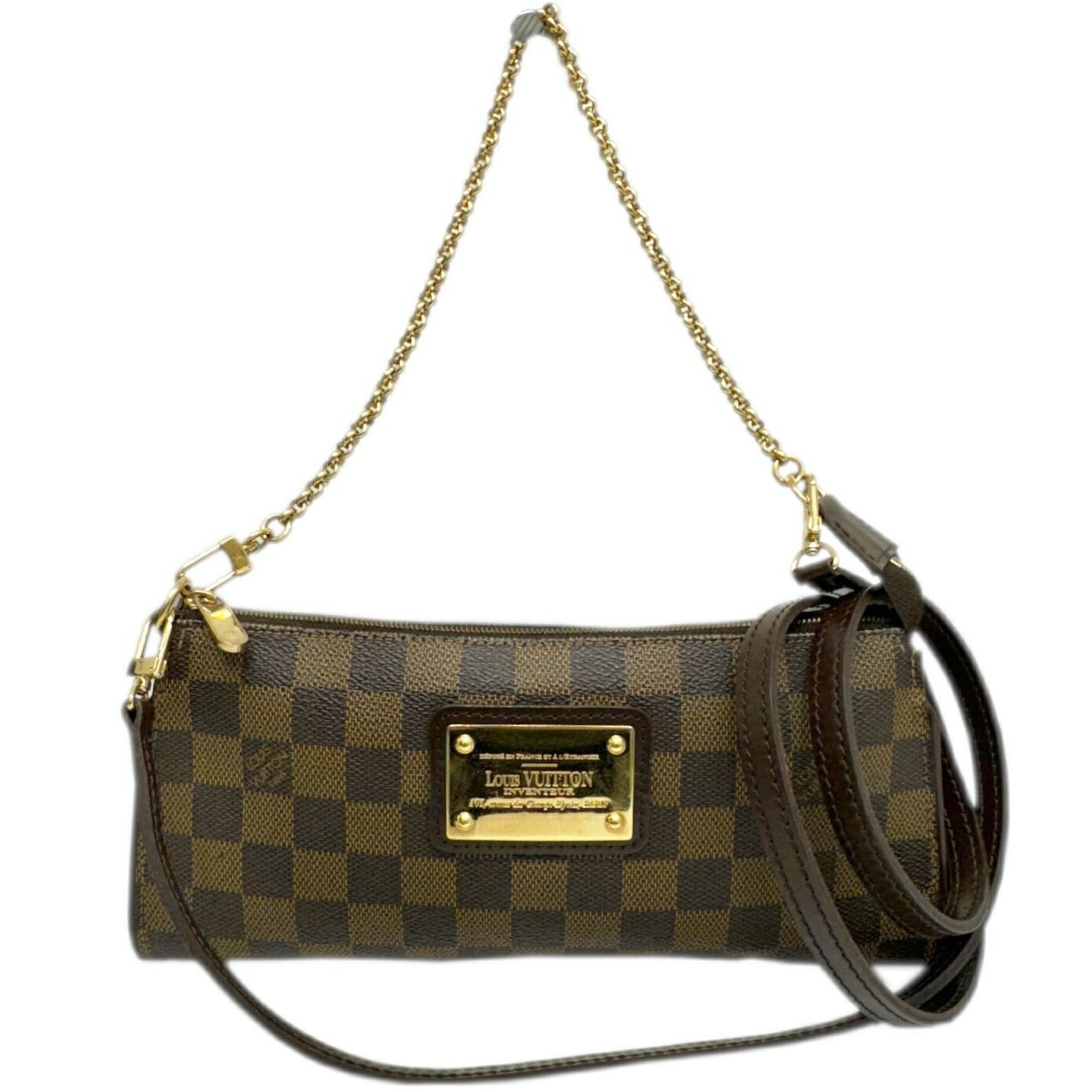 LOUIS VUITTON Louis Vuitton Eva Damier Ebene Shoulder Bag N55213