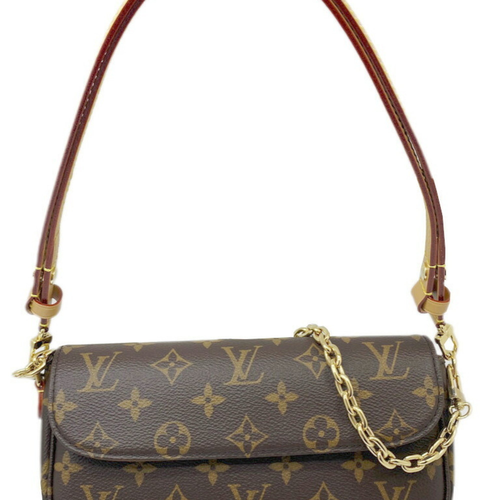 LOUIS VUITTON Louis Vuitton Monogram Wallet on Chain Ivy M81911 Brown Shoulder Women's Men's