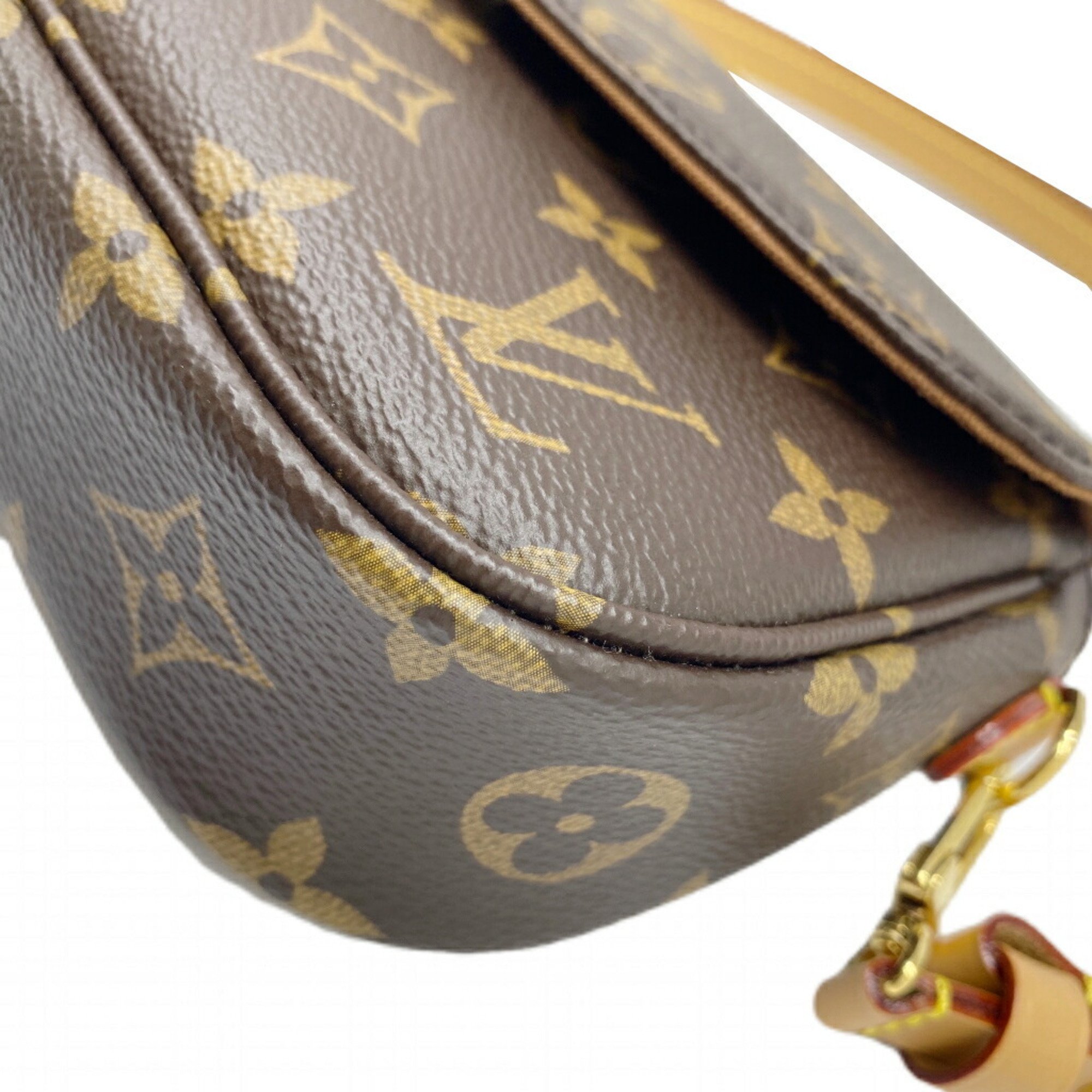 LOUIS VUITTON Louis Vuitton Monogram Wallet on Chain Ivy M81911 Brown Shoulder Women's Men's