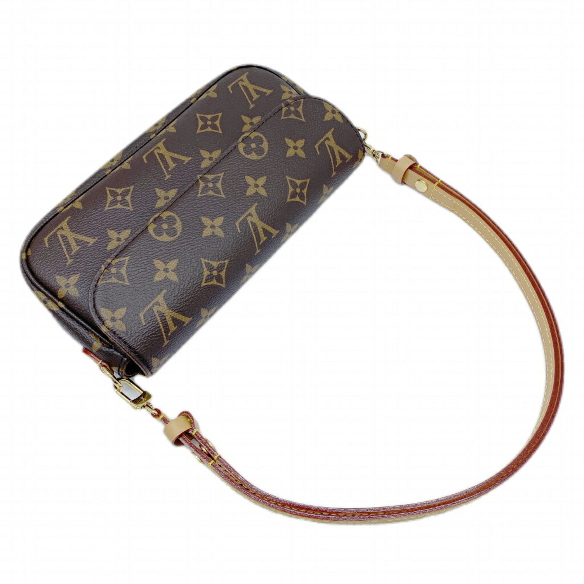 LOUIS VUITTON Louis Vuitton Monogram Wallet on Chain Ivy M81911 Brown Shoulder Women's Men's