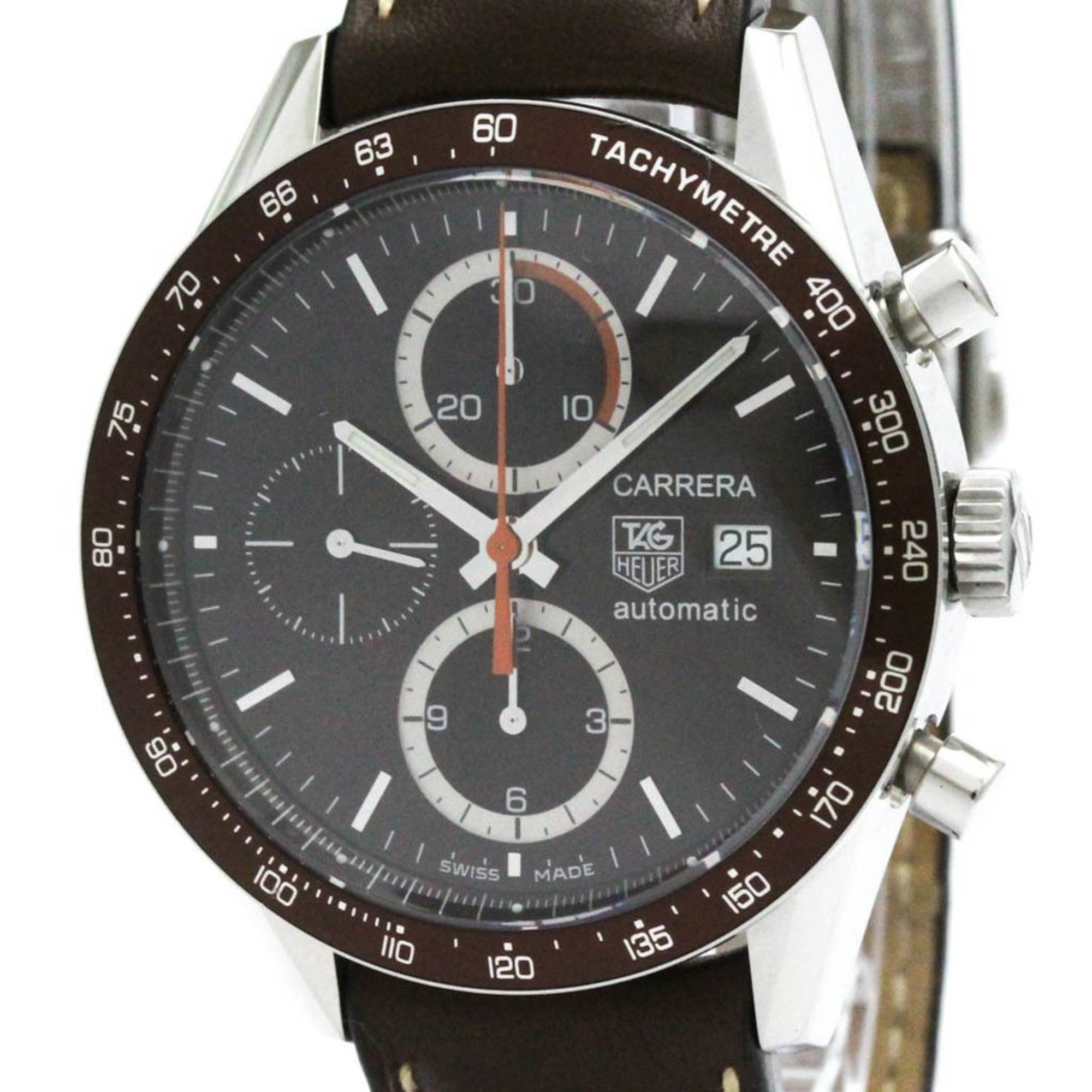 Polished TAG HEUER Carrera Chronograph Steel Automatic Watch CV2013 BF577701