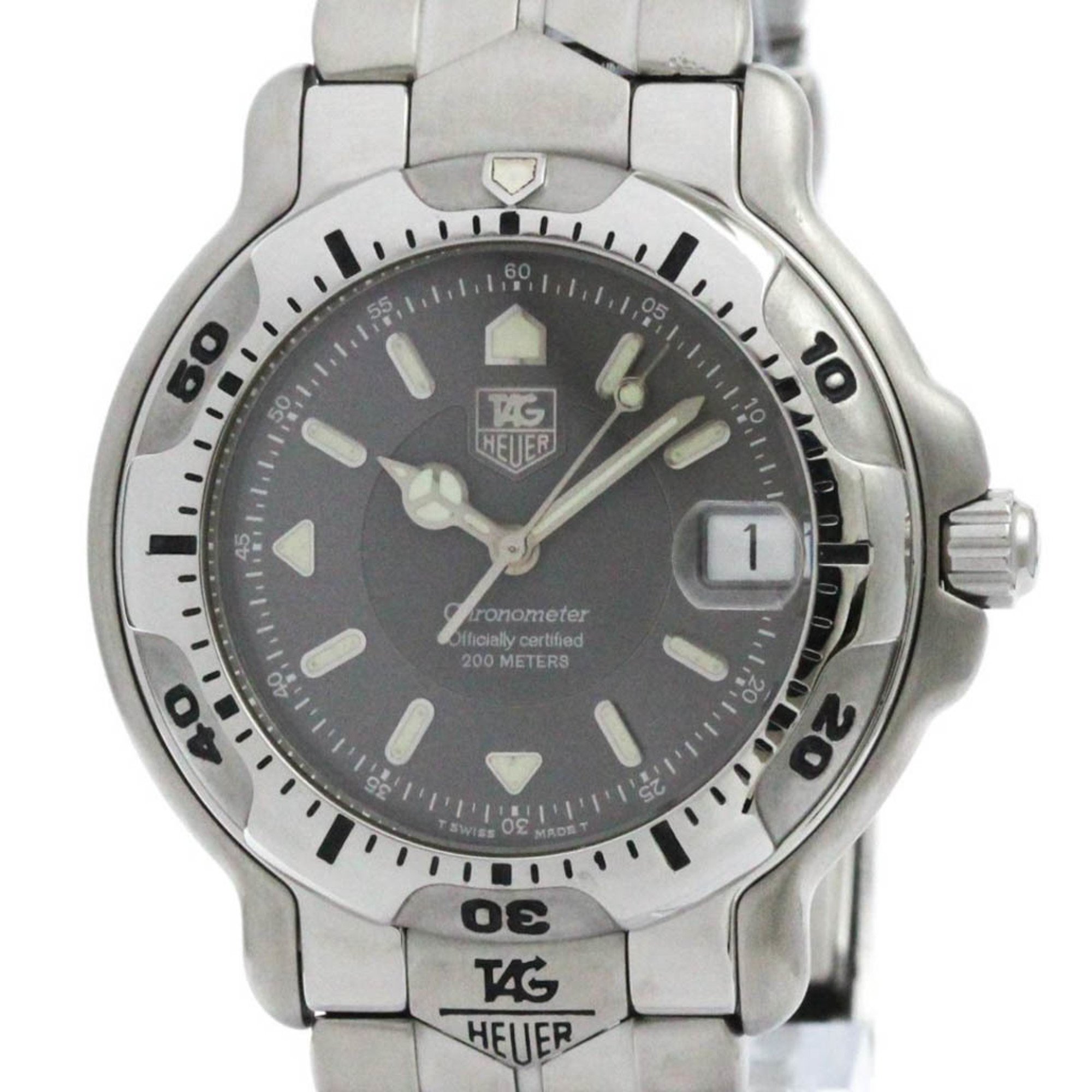 Polished TAG HEUER 6000 Chronometer Steel Automatic Mens Watch WH5112 BF576515