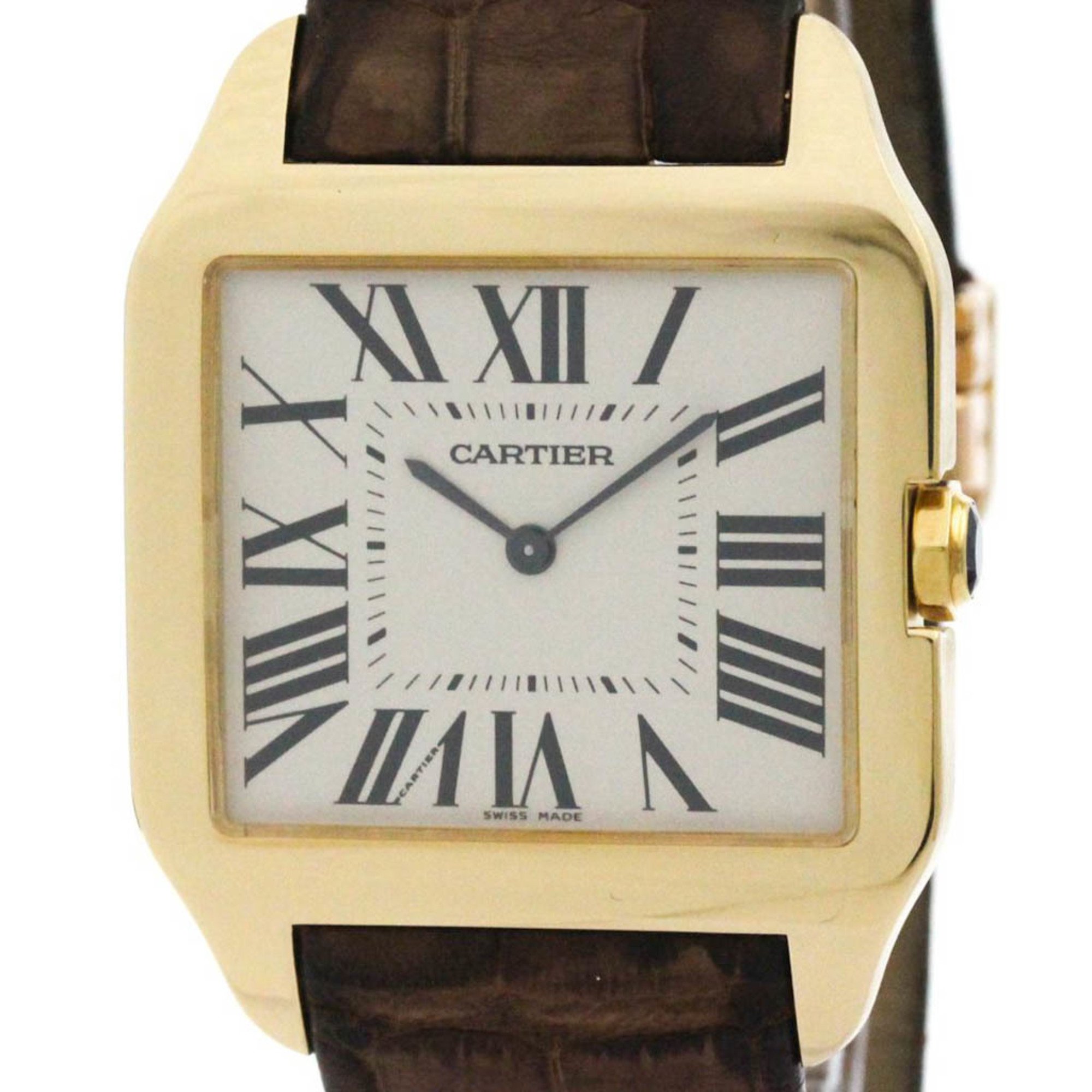 CARTIER Santos Dumont 18K Gold Hand-Winding Mens Watch W2006951 BF576521