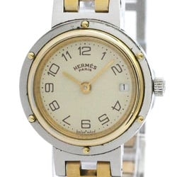 Polished HERMES Clipper Gold Plated Steel Quartz Ladies Watch BF577472