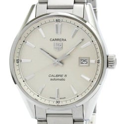 Polished TAG HEUER Carrera Calibre 5 Steel Automatic Watch WAR211B BF577483