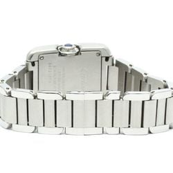 Polished CARTIER Tank Anglaise SM Stainless Steel Quartz Watch W5310022 BF577470