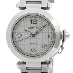 Polished CARTIER Pasha C Steel Automatic Unisex Watch W31023M7 BF577487