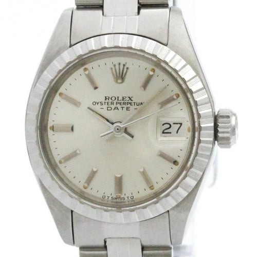 Vintage ROLEX Oyster Perpetual Date 6924 Steel Steel Ladies Watch BF577459