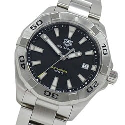 TAG Heuer Aquaracer WBD1110 BA0928 Men's Watch Date Quartz Stainless Steel SS Silver Black Polished