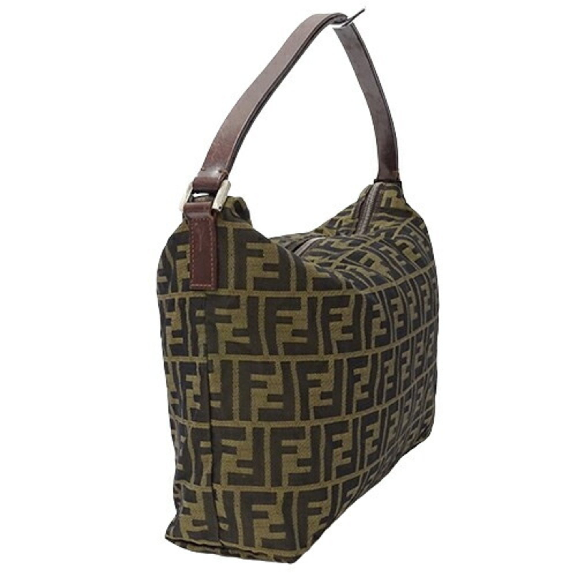 FENDI Women's Shoulder Bag Zucca Nylon Brown