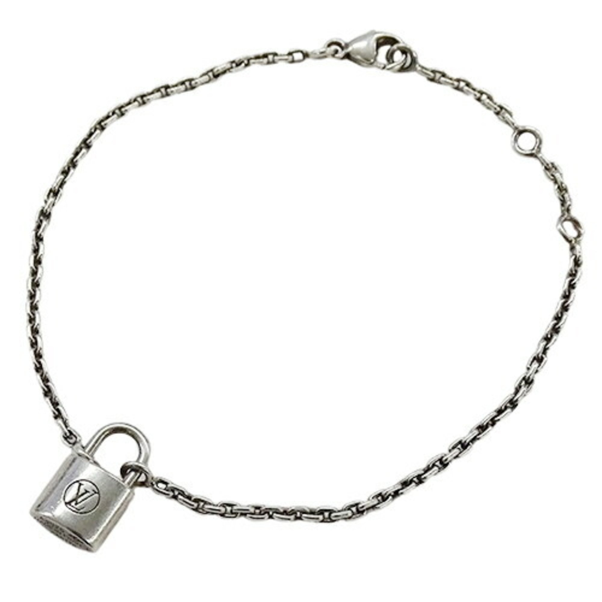 Louis Vuitton LOUIS VUITTON Bracelet for Women and Men SV925 Silver Lockit Q95450 Padlock