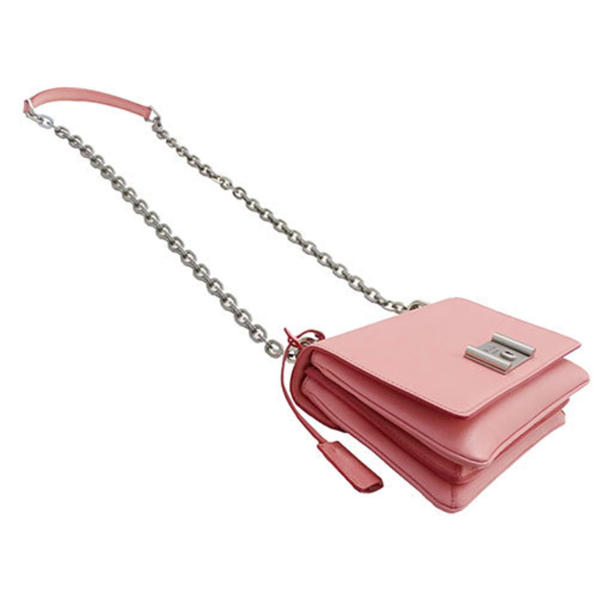 PRADA Women's Shoulder Bag Saffiano Petalo Pink 1BD009 Chain