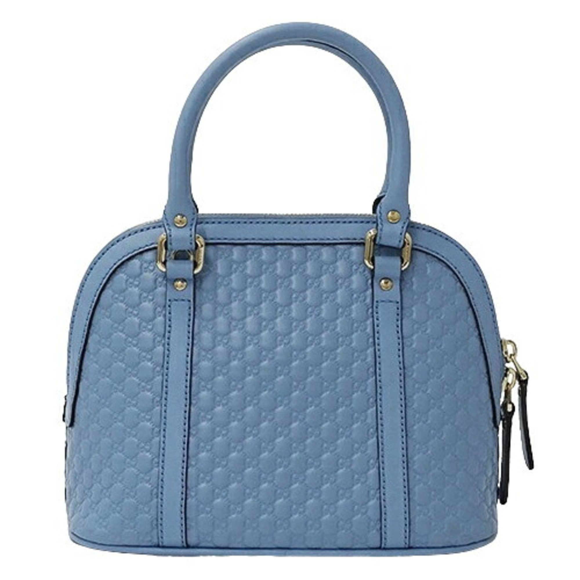 GUCCI Bag Women's Handbag Shoulder 2way Micro GG Shima Leather Light Blue